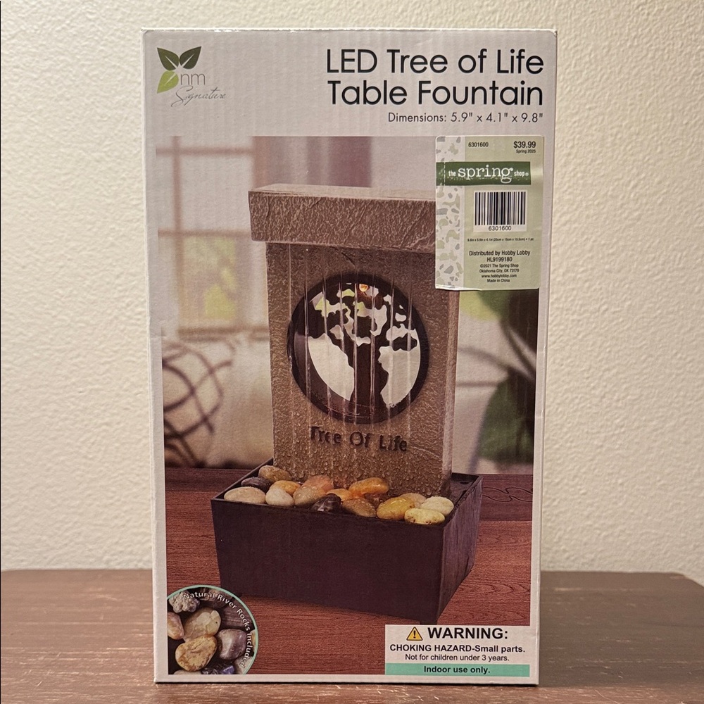 LED Tree Of Life Table Fountain